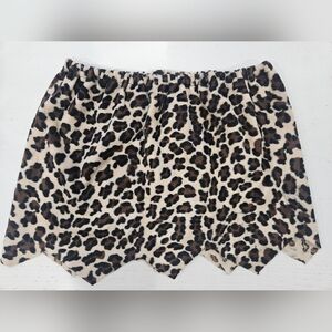 Girls Leopard Cheetah Skirt. Halloween Costume, Homemade Sewn 13" Stretchy Waist